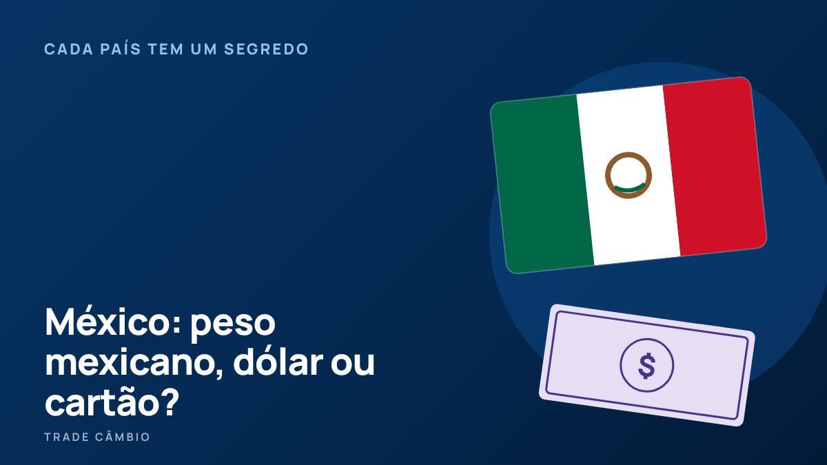 Ilustração com as cores da bandeira do México e uma nota de peso